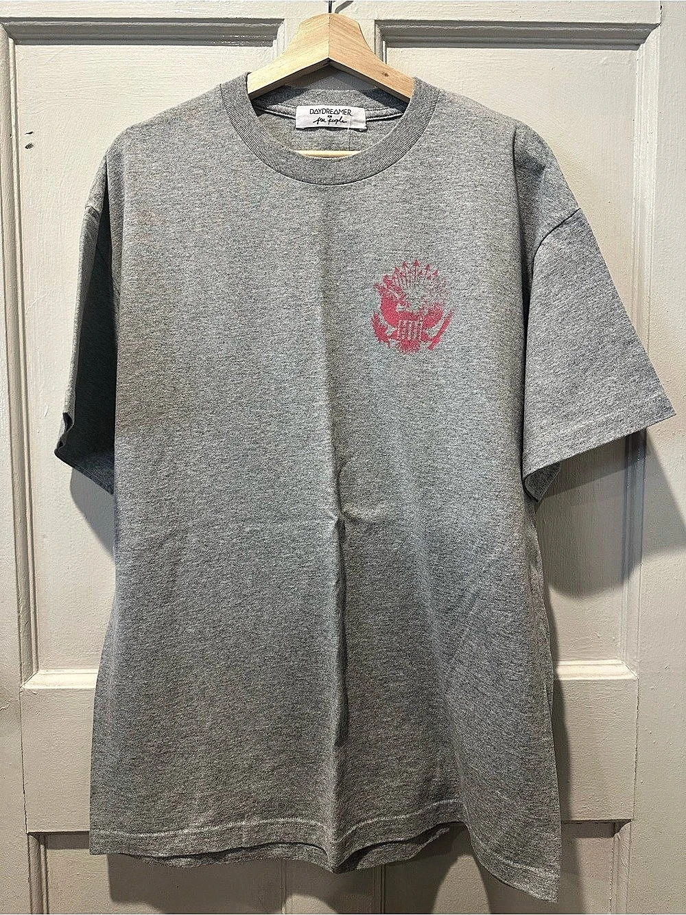 Daydreamer for Free People Ramones Gray Pink Graphic Tee Vintage Style Large NWT